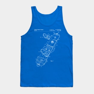 Snowboard Patent - Snowboarding Art - Blueprint Tank Top